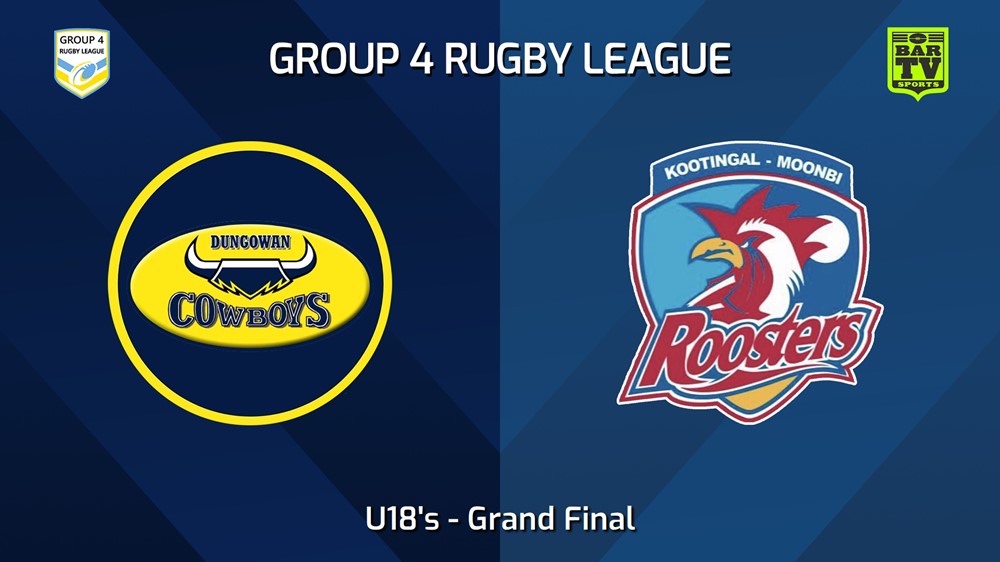 240907-video-Group 4 Rugby League Grand Final - U18's - Dungowan Cowboys v Kootingal Moonbi Roosters Slate Image
