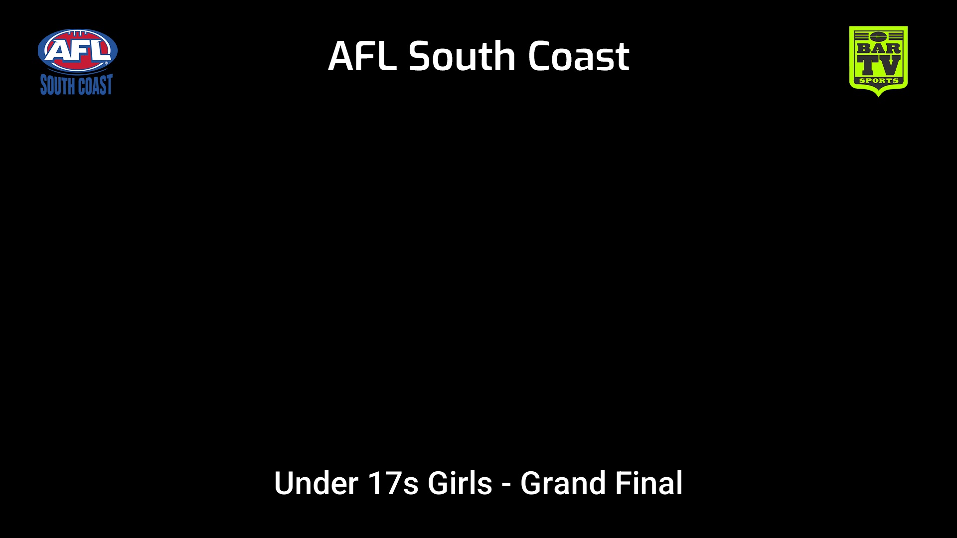 260828-video-AFL South Coast Juniors Grand Final - Under 17s Girls - Kiama Power  v Swans/Tigers/Lions Slate Image