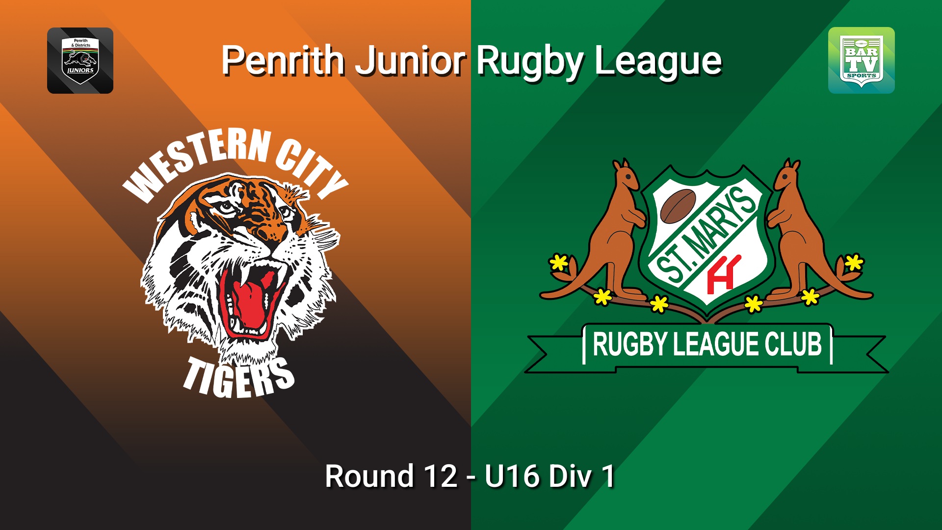 260718-video-Penrith & District Junior Rugby League Round 12 - U16 Div 1 - Western City Tigers v St Marys Slate Image