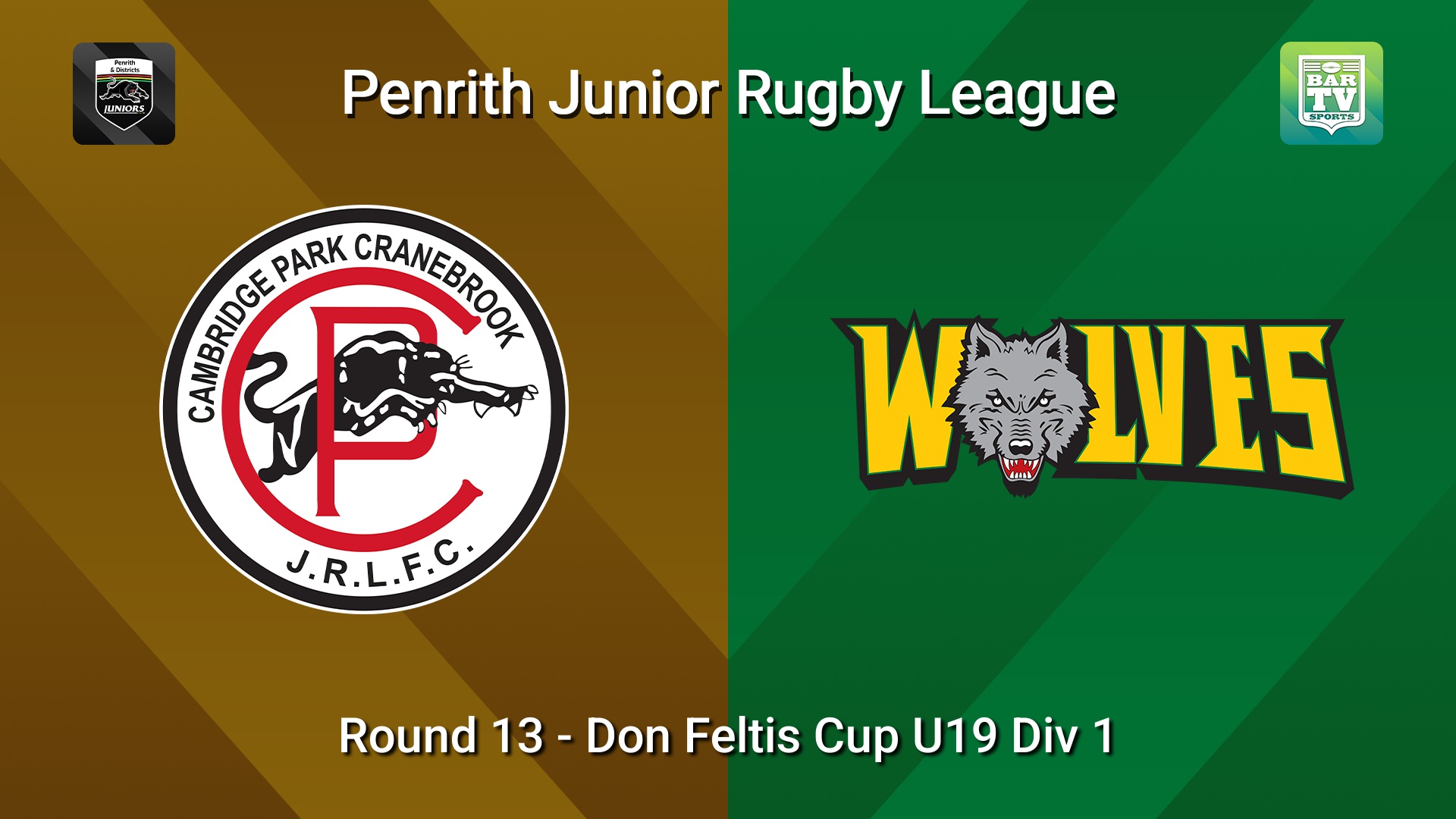 260726-video-Penrith & District Junior Rugby League Round 13 - Don Feltis Cup U19 Div 1 - Cambridge Park v Windsor Wolves Slate Image