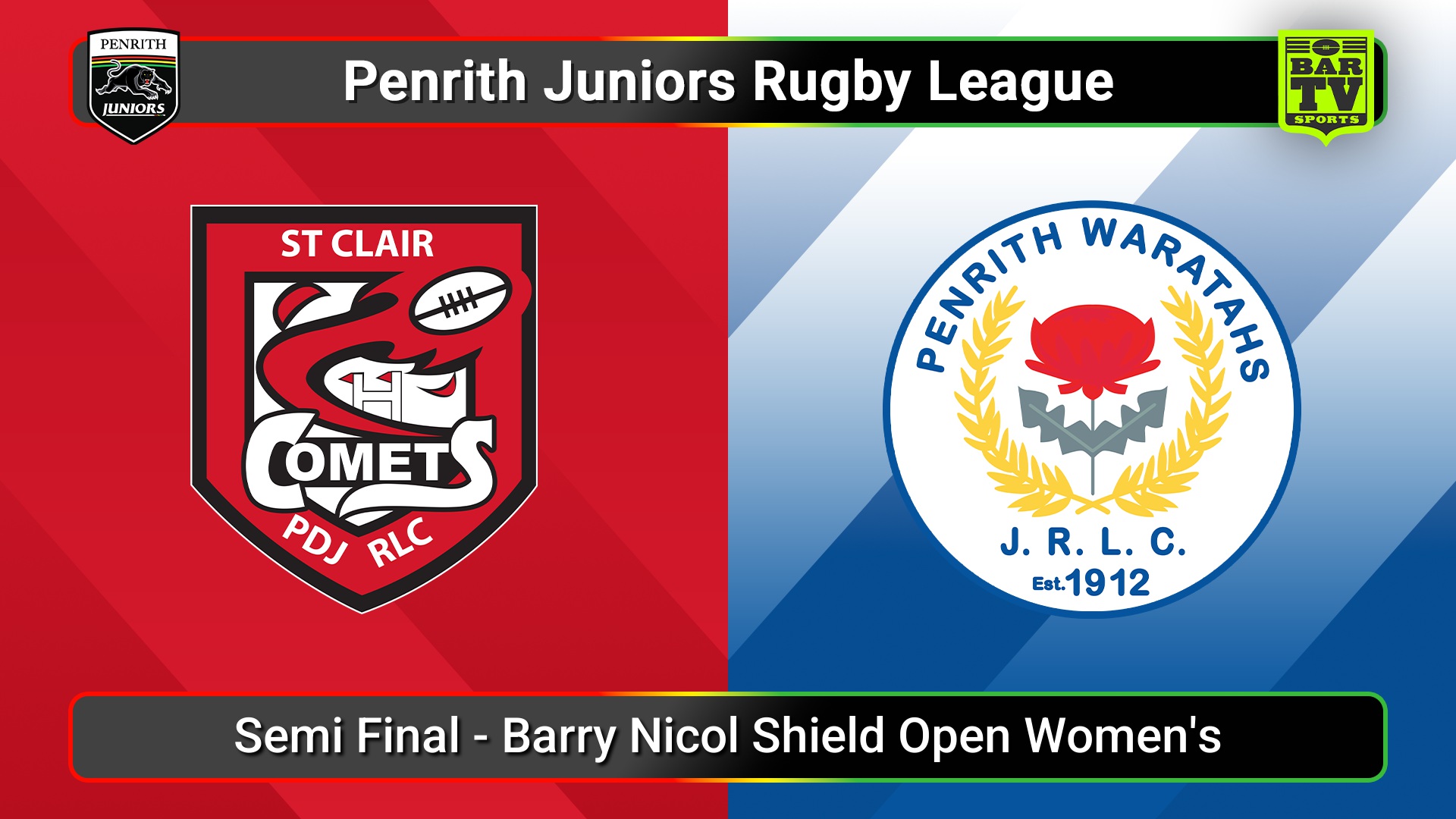 250810-video-Penrith & District Junior Rugby League Semi Final - Barry Nicol Shield Open Women's - St Clair v Penrith Waratahs Slate Image