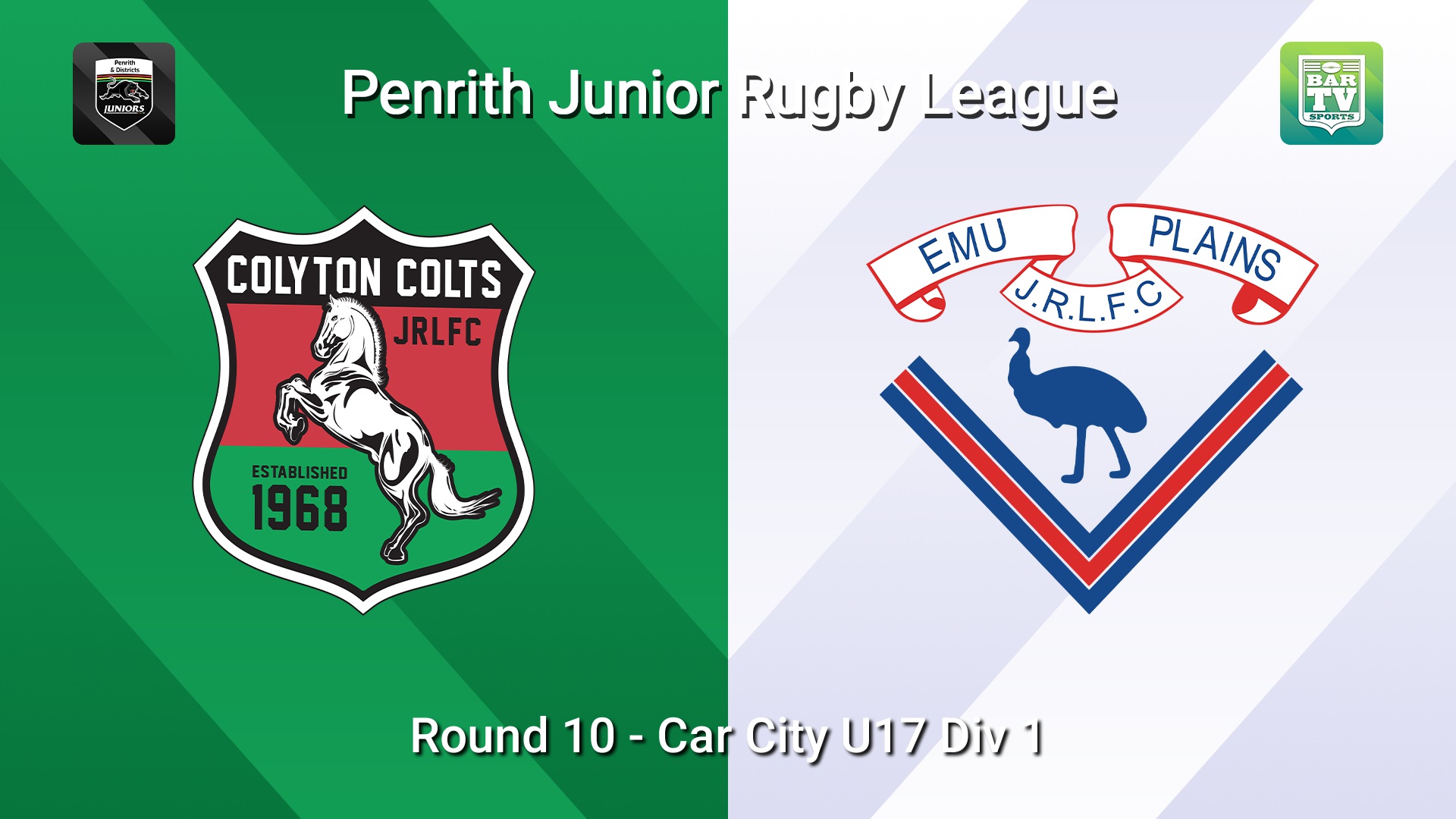 260704-video-Penrith & District Junior Rugby League Round 10 - Car City U17 Div 1 - Colyton v Emu Plains Slate Image