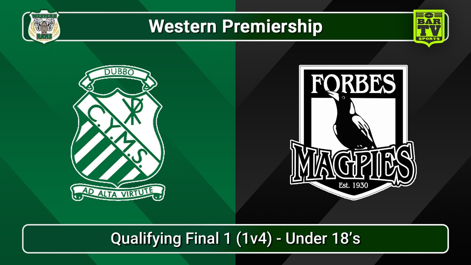 250817-video-Western Premiership Qualifying Final 1 (1v4) - Under 18’s - Dubbo CYMS v Forbes Magpies Slate Image