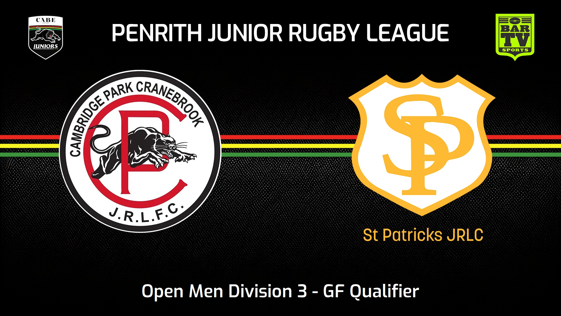 230820-Penrith & District Junior Rugby League GF Qualifier - Open Men Division 3 - Cambridge Park v St Patricks Slate Image
