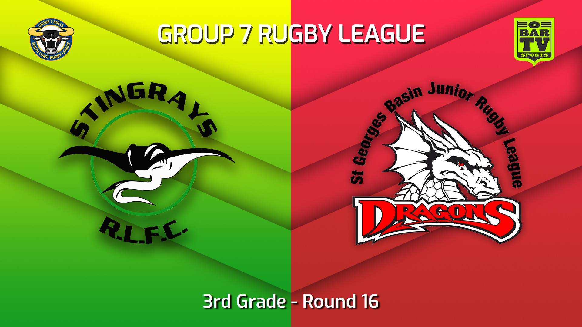 230806-South Coast Round 16 - 3rd Grade - Stingrays of Shellharbour v St Georges Basin Dragons Slate Image