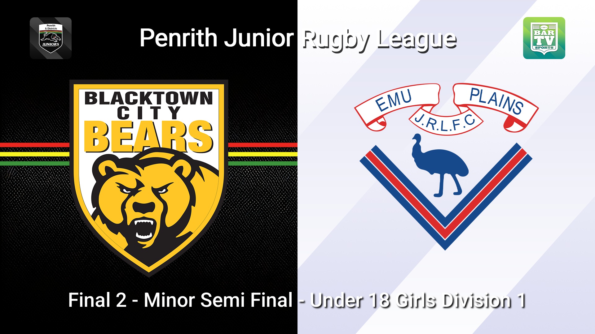 260815-video-Penrith & District Junior Rugby League Final 2 - Minor Semi Final - Under 18 Girls Division 1 - Blacktown City v Emu Plains Minigame Slate Image