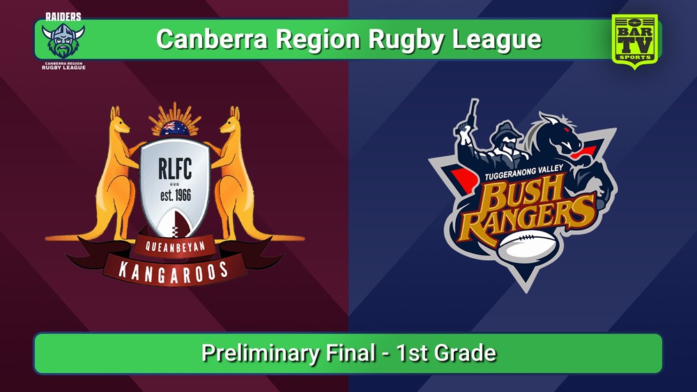 250907-video-Canberra Preliminary Final - 1st Grade - Queanbeyan Kangaroos v Tuggeranong Bushrangers Slate Image