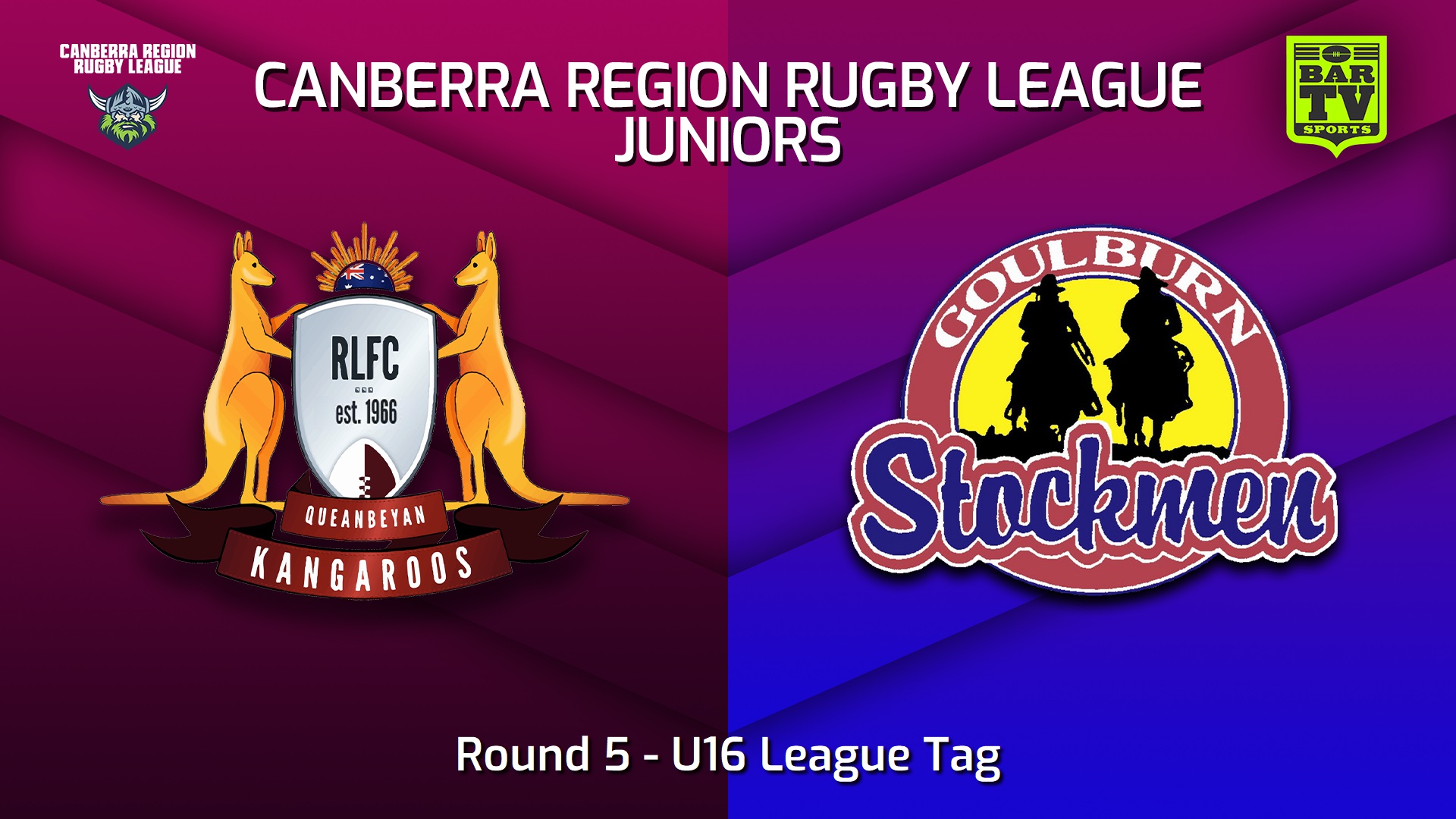 250530-video-Canberra Region Rugby League Juniors Round 5 - U16 League Tag - Queanbeyan Kangaroos Juniors v Goulburn Stockman Slate Image