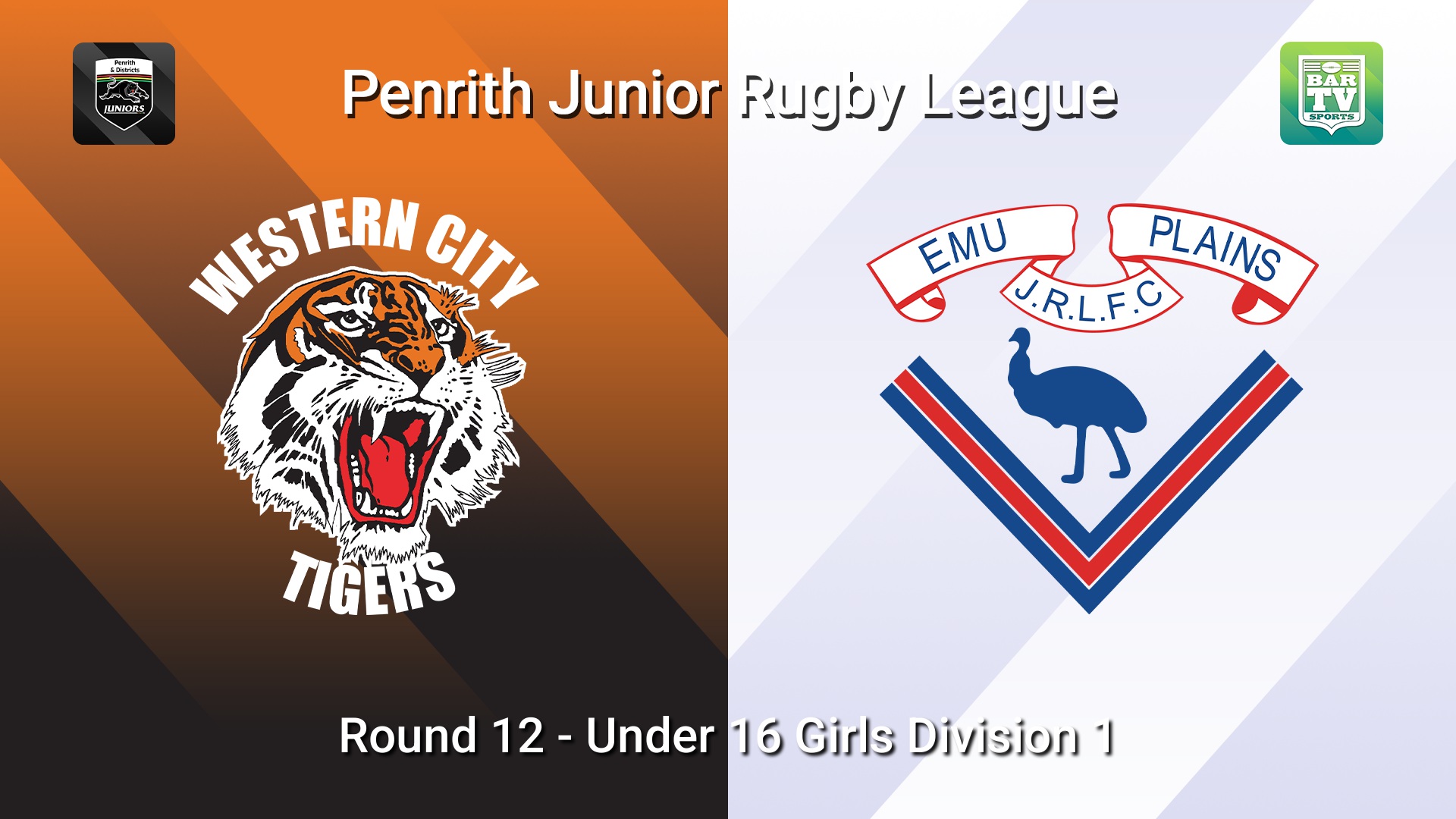 260718-video-Penrith & District Junior Rugby League Round 12 - Under 16 Girls Division 1 - Western City Tigers v Emu Plains Slate Image