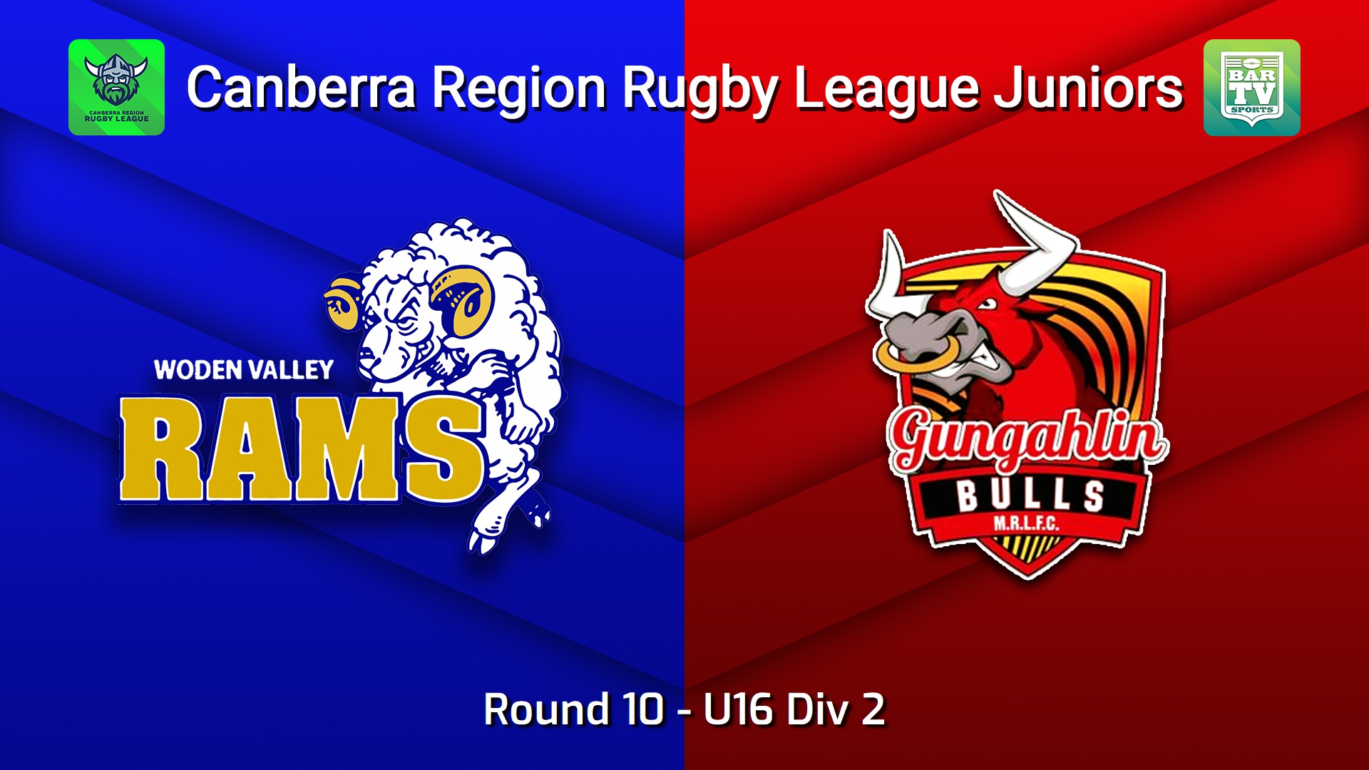 260724-video-Canberra Region Rugby League Juniors Round 10 - U16 Div 2 - Woden Valley Rams Juniors v Gungahlin Bulls Juniors Slate Image