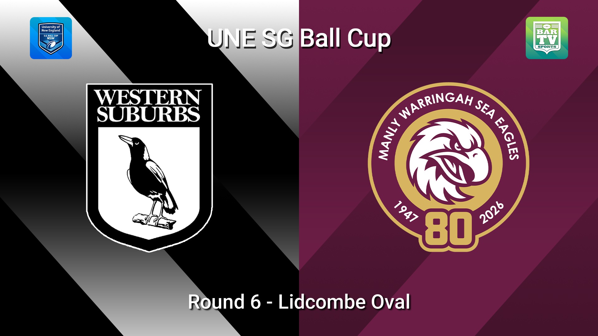 260314-video-UNE SG Ball Cup Round 6 - Western Suburbs Magpies v Manly Warringah Sea Eagles Slate Image