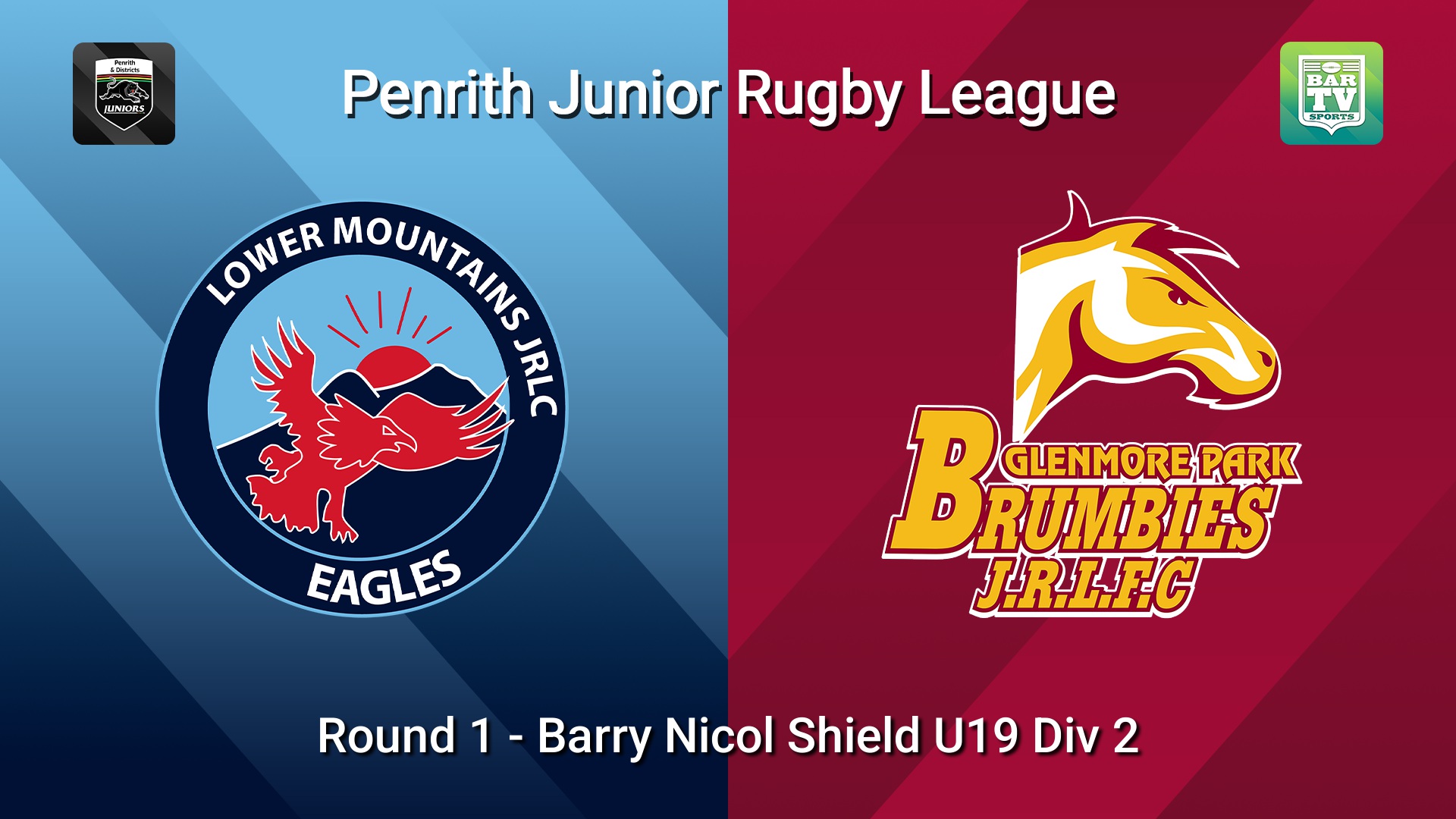 260329-video-Penrith & District Junior Rugby League Round 1 - Barry Nicol Shield U19 Div 2 - Lower Mountains v Glenmore Park Slate Image