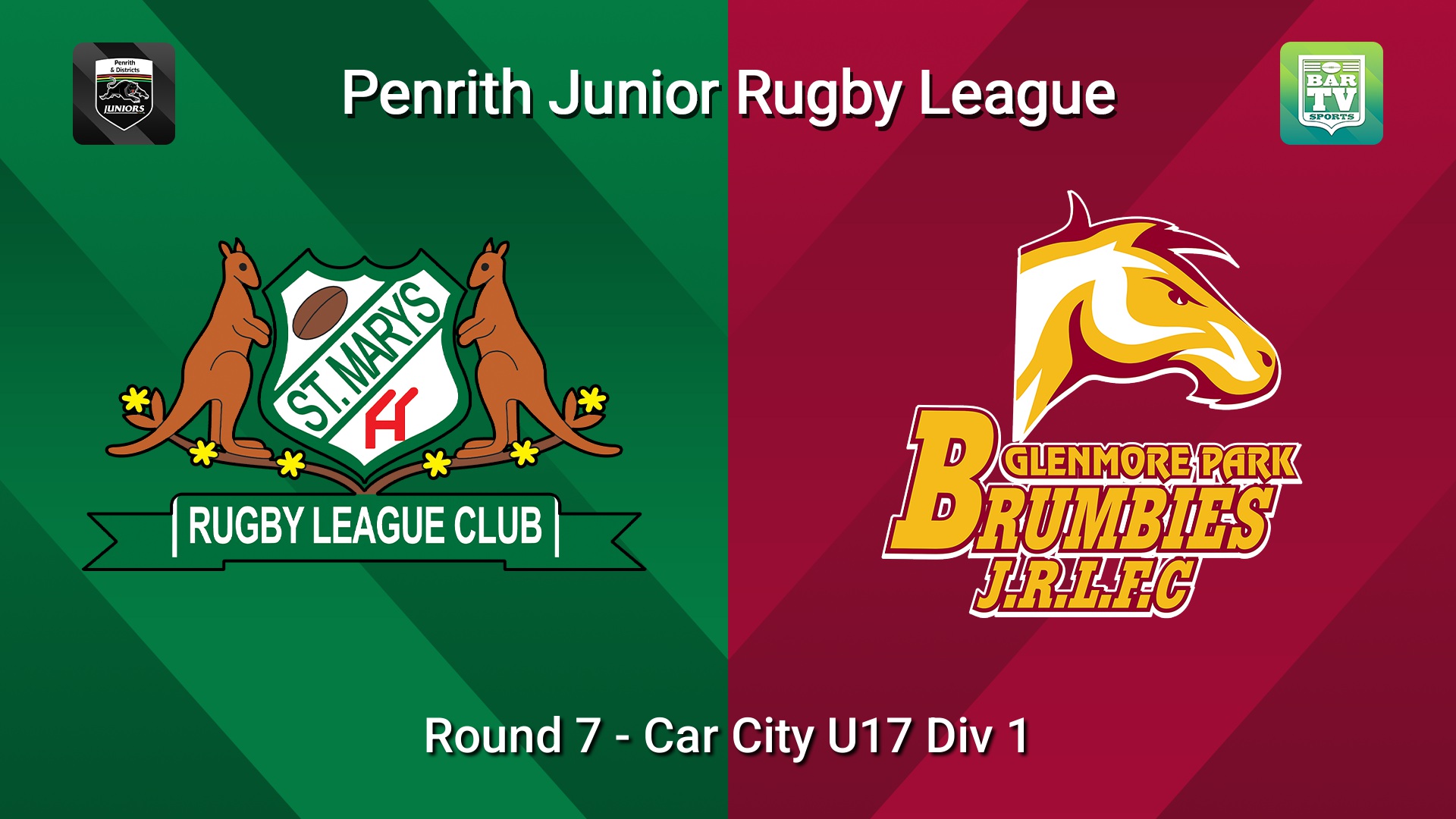 260613-video-Penrith & District Junior Rugby League Round 7 - Car City U17 Div 1 - St Marys v Glenmore Park Slate Image
