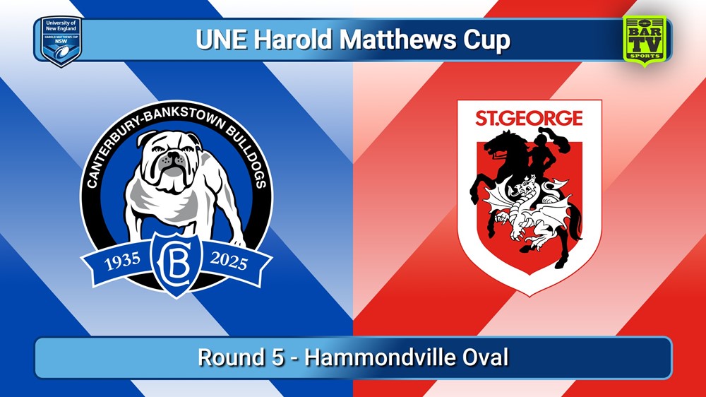 250301-video-UNE Harold Matthews Cup Round 5 - Canterbury-Bankstown Bulldogs v St George Dragons Slate Image