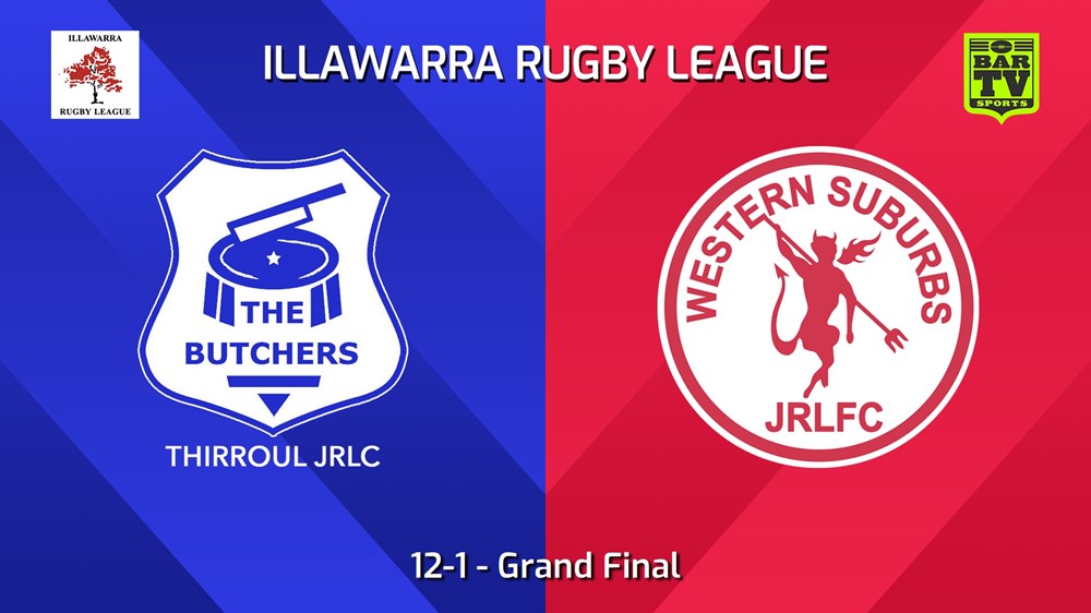 240817-video-Illawarra Rugby League Juniors Grand Final - 12-1 - Thirroul Butchers JRL v Western Suburbs Devils JRL Slate Image