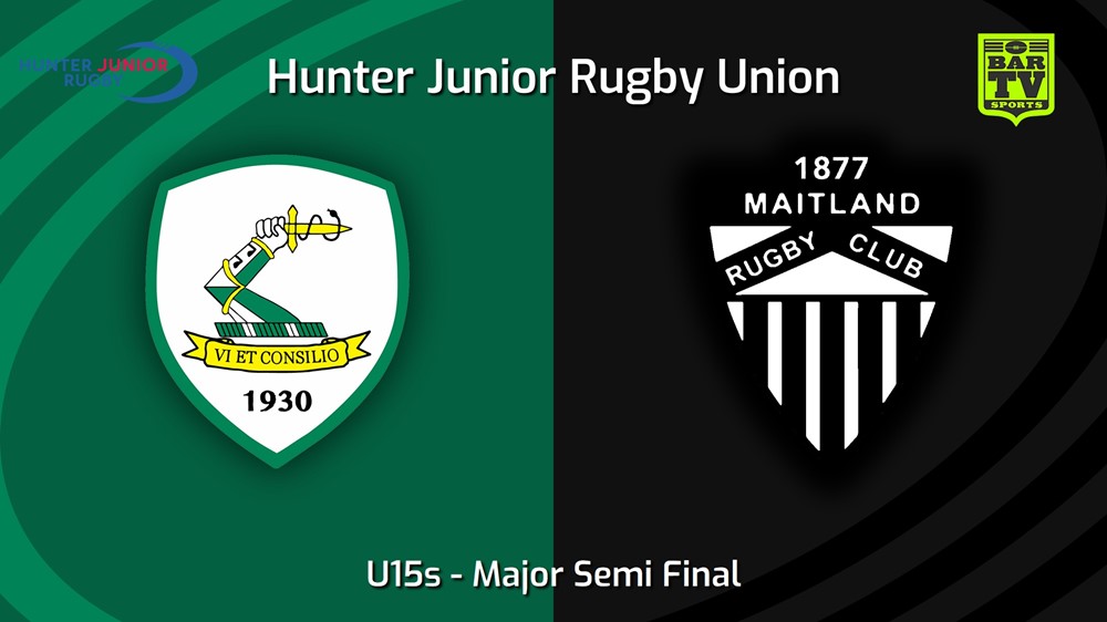 240830-video-Hunter Junior Rugby Union Major Semi Final - U15s - Merewether Carlton v Maitland Slate Image