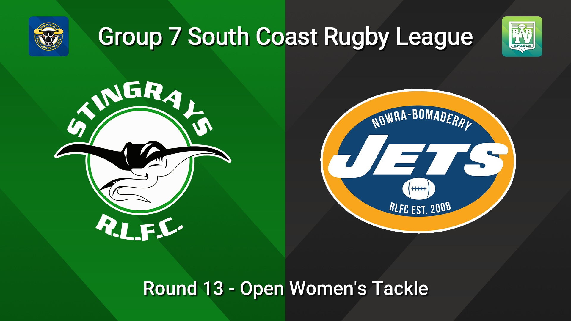 260822-video-South Coast Round 13 - Open Women's Tackle - Stingrays of Shellharbour v Nowra-Bomaderry  Minigame Slate Image
