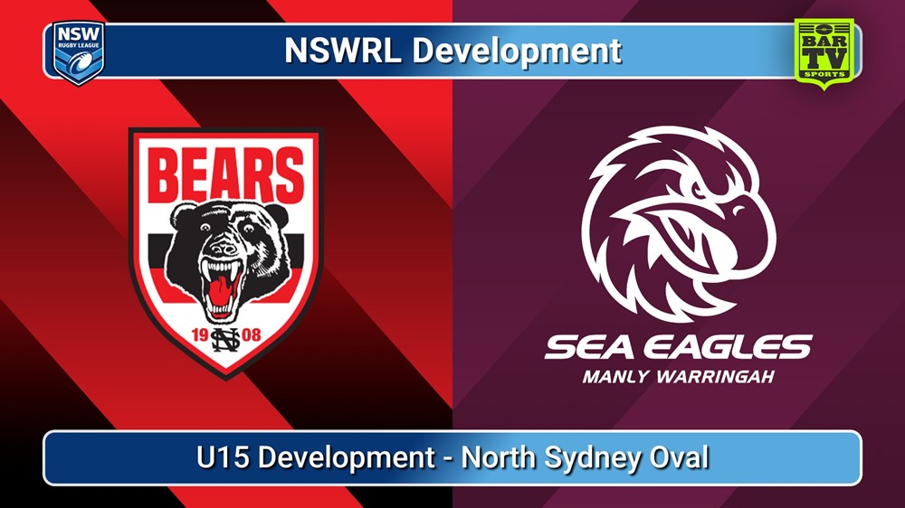 250713-video-NSWRL Development U15 Development - North Sydney Bears v Manly Warringah Sea Eagles Slate Image