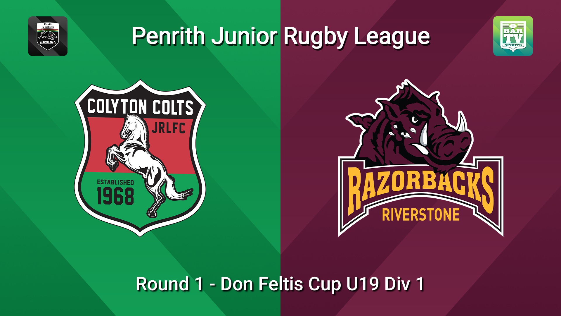 260328-video-Penrith & District Junior Rugby League Round 1 - Don Feltis Cup U19 Div 1 - Colyton v Riverstone Slate Image
