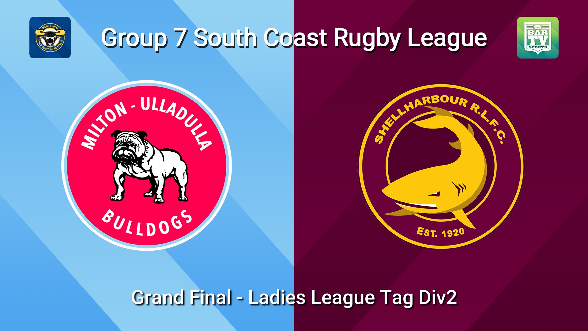 260920-video-South Coast Grand Final - Ladies League Tag Div2 - Milton-Ulladulla Bulldogs v Shellharbour Sharks Slate Image