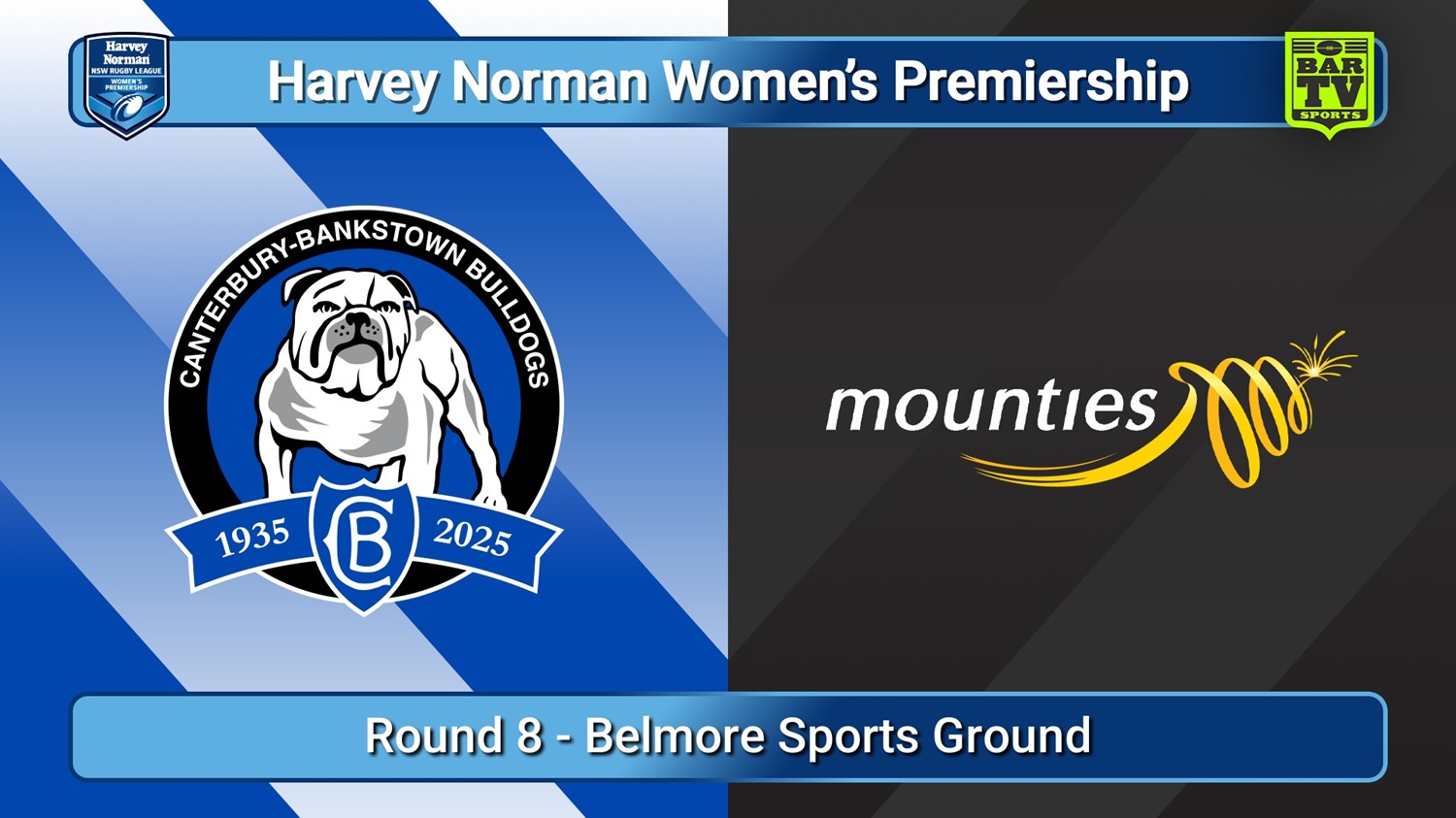 250823-video-Harvey Norman NSW Women's Premiership Round 8 - Canterbury-Bankstown Bulldogs v Mounties Slate Image