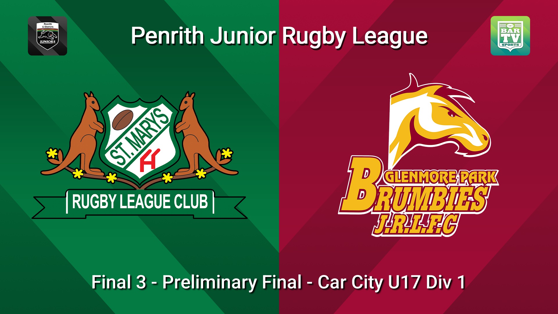 260905-video-Penrith & District Junior Rugby League Final 3 - Preliminary Final - Car City U17 Div 1 - St Marys v Glenmore Park Minigame Slate Image