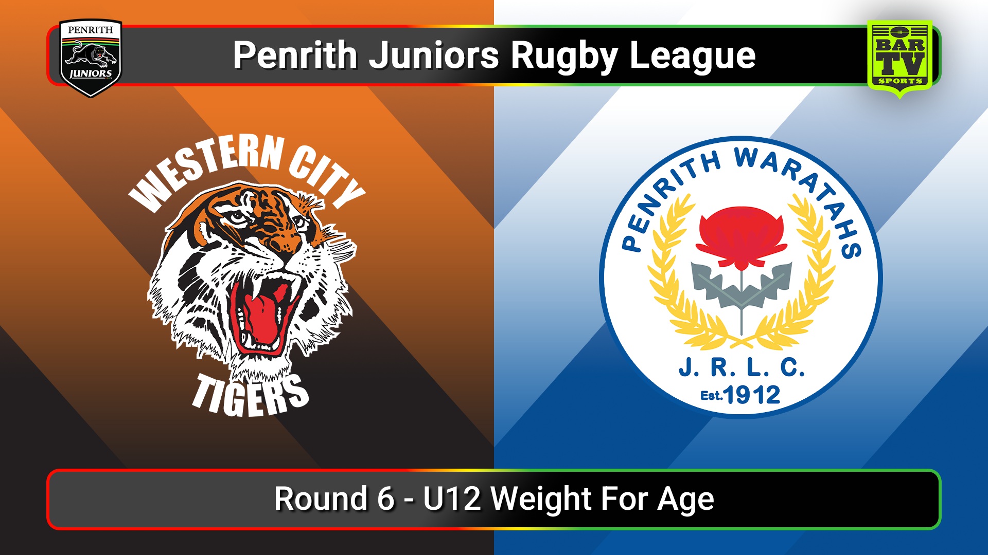 250801-video-Penrith & District Junior Rugby League Round 6 - U12 Weight For Age - Western City Tigers v Penrith Waratahs Slate Image