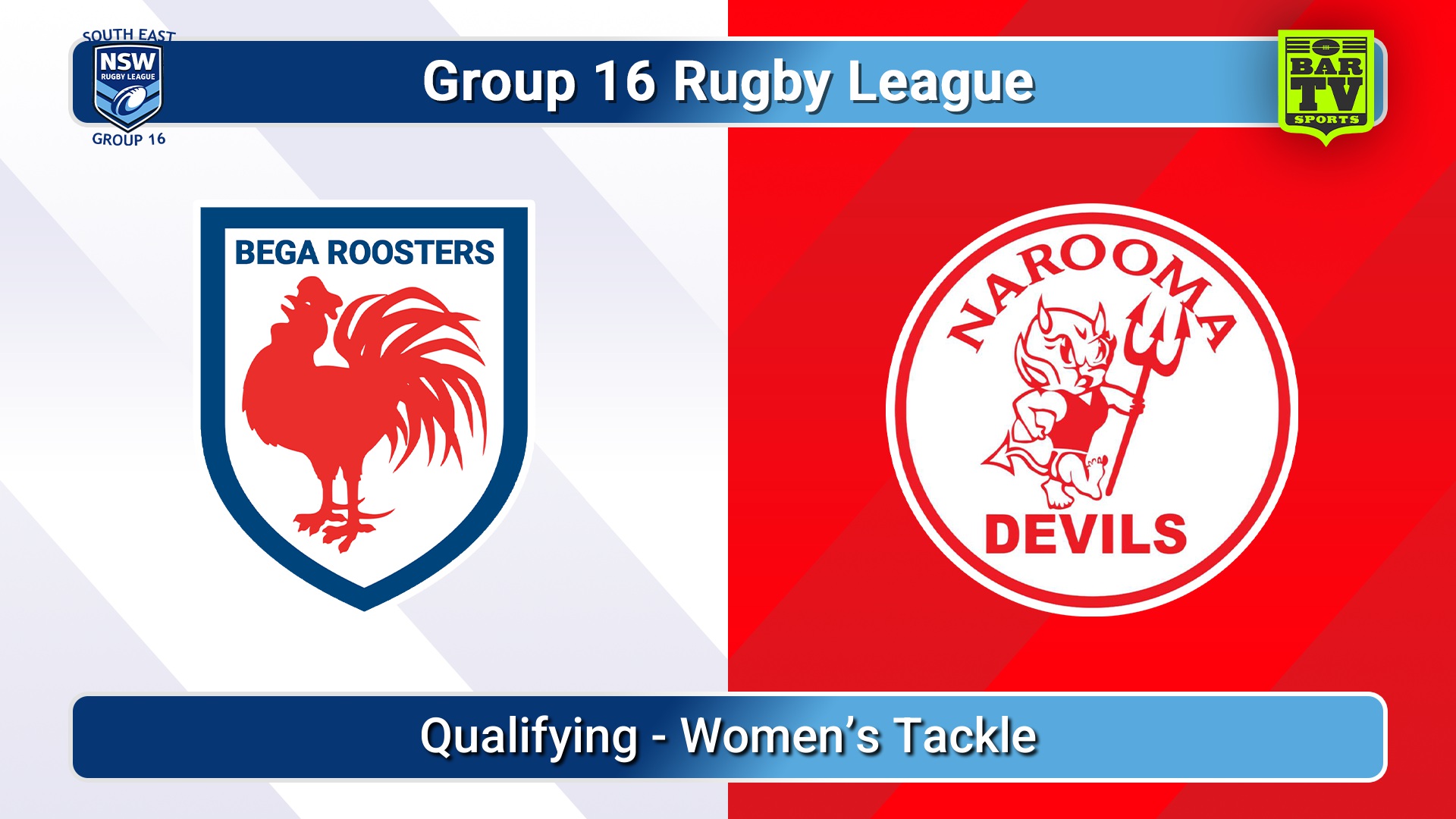 260823-video-Group 16 Rugby League  Qualifying - Women’s Tackle - Bega Roosters v Narooma Devils Slate Image