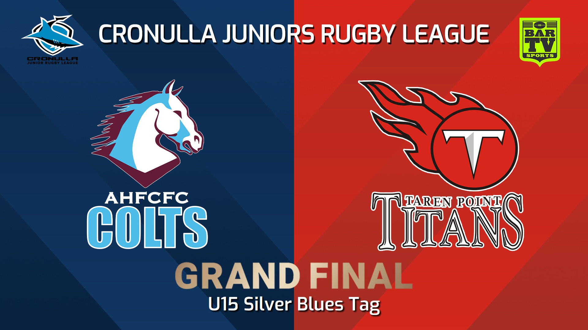 240901-video-Cronulla Juniors Grand Final - U15 Silver Blues Tag - Aquinas Colts v Taren Point Titans Slate Image