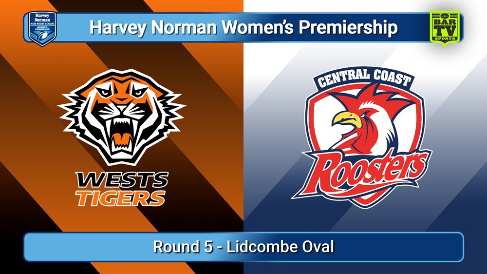 250802-video-Harvey Norman NSW Women's Premiership Round 5 - Wests Tigers v Central Coast Roosters Slate Image