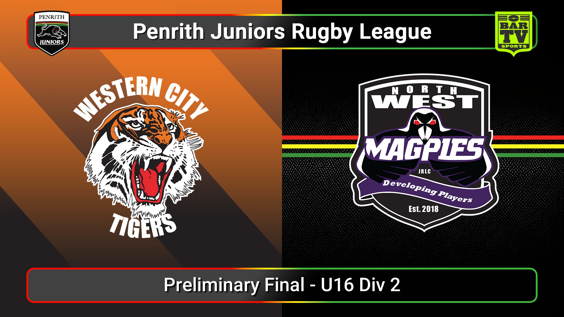 250830-video-Penrith & District Junior Rugby League Preliminary Final - U16 Div 2 - Western City Tigers v North West Magpies Slate Image