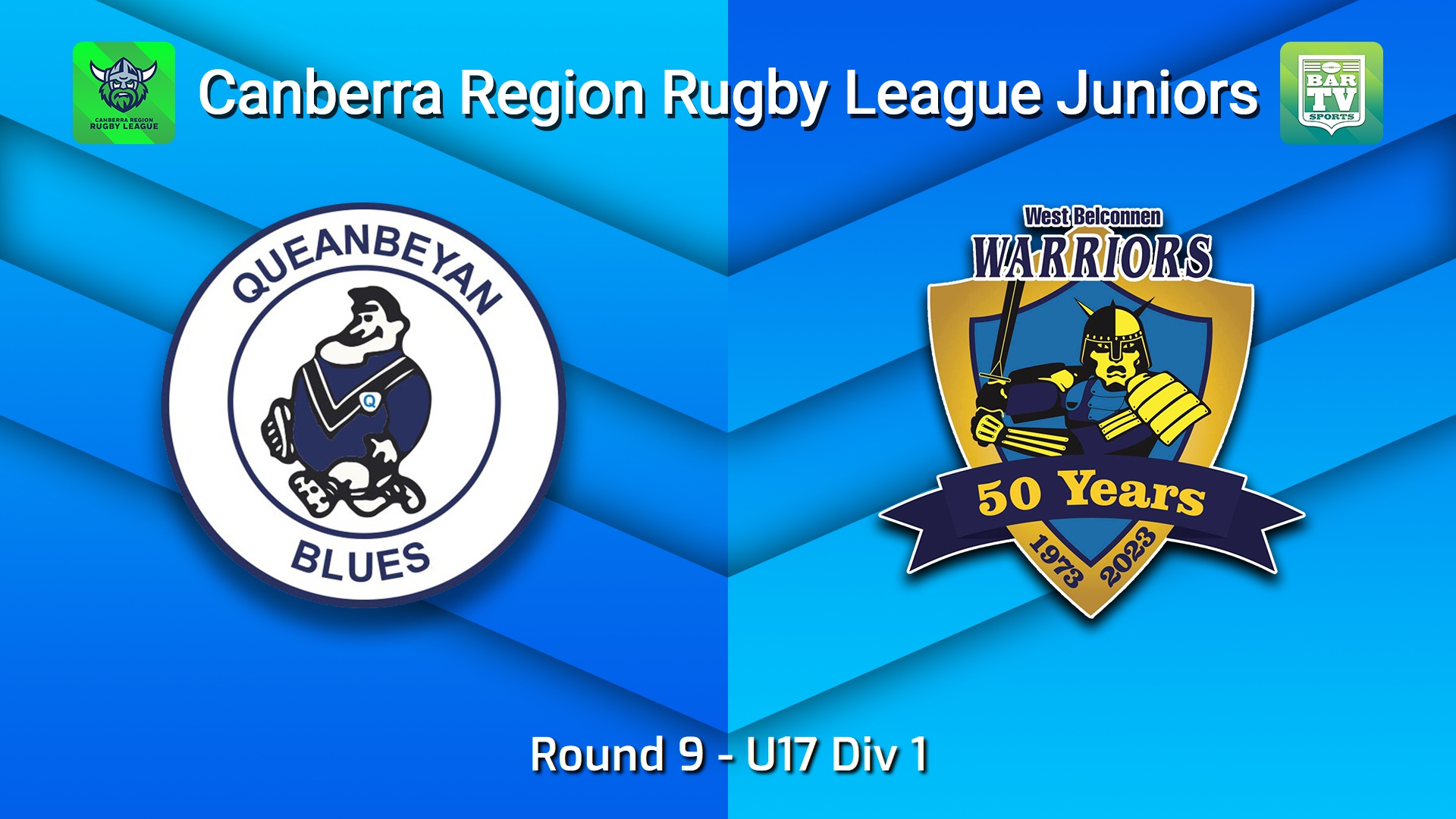 260703-video-Canberra Region Rugby League Juniors Round 9 - U17 Div 1 - Queanbeyan Blues Juniors v West Belconnen Warriors Juniors Slate Image