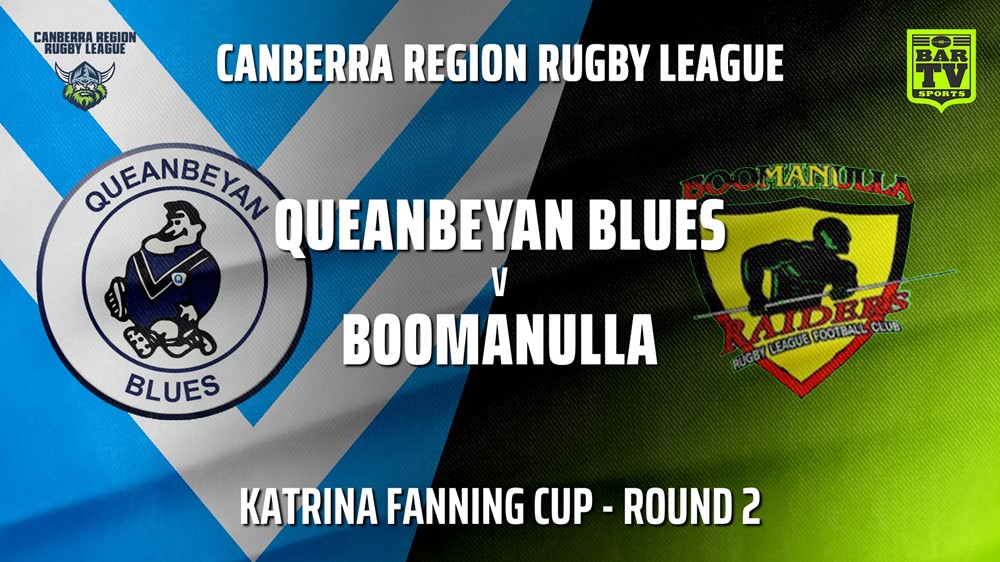 210508-CRRL Round 2 - Katrina Fanning Shield - Queanbeyan Blues v Boomanulla Raiders Slate Image