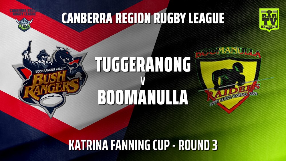 210515-CRRL Round 3 - Katrina Fanning Shield - Tuggeranong Bushrangers v Boomanulla Raiders Slate Image