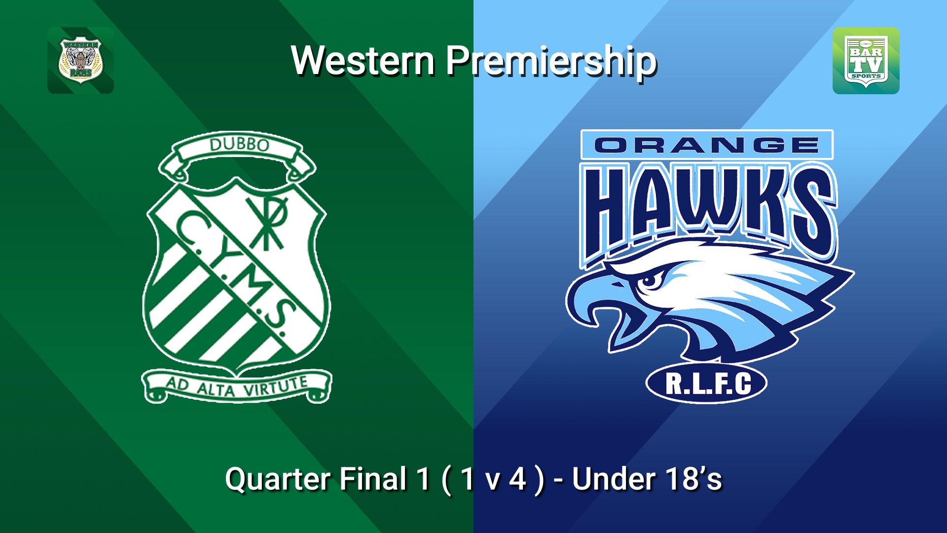 260816-video-Western Premiership Quarter Final 1 ( 1 v 4 ) - Under 18’s - Dubbo CYMS v Orange Hawks (1) Slate Image