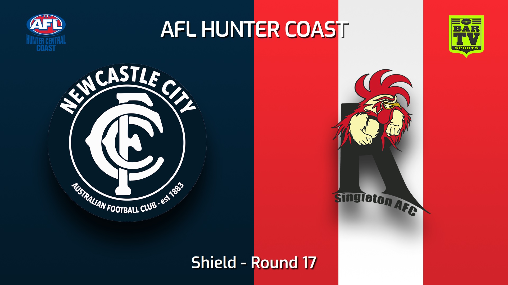 230812-AFL Hunter Central Coast Round 17 - Shield - Newcastle City  v Singleton Roosters Slate Image