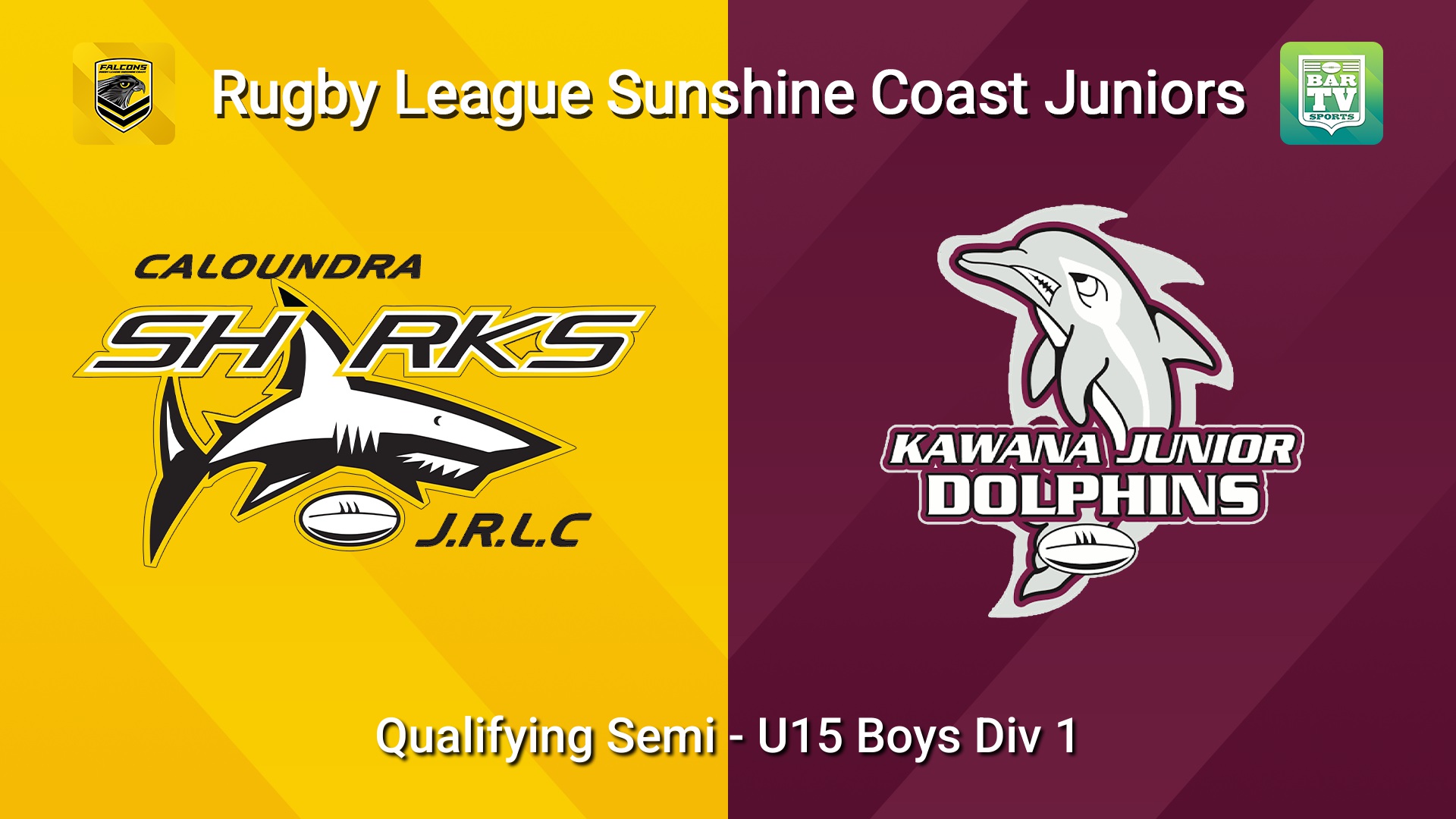 260821-video-Sunshine Coast Junior Rugby League Qualifying Semi - U15 Boys Div 1 - Caloundra Sharks JRL v Kawana Dolphins JRL Slate Image