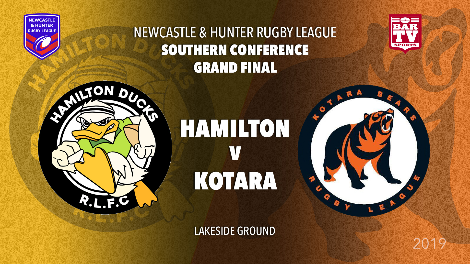 2019 Newcastle and Hunter RL Grand Final - Hamilton Ducks v Kotara Bears Slate Image