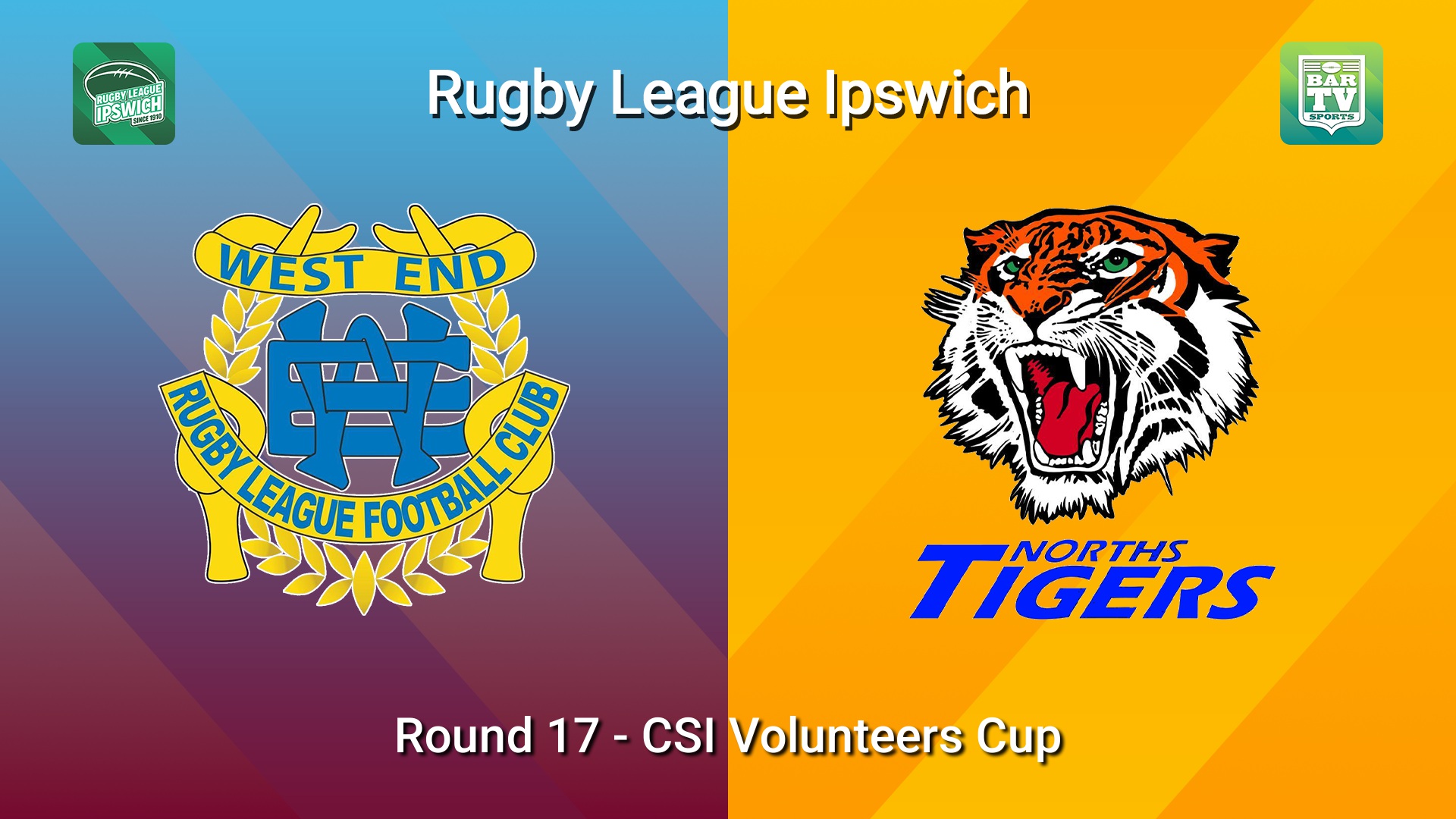 260809-video-Rugby League Ipswich Round 17 - CSI Volunteers Cup - West End v Norths Tigers Minigame Slate Image