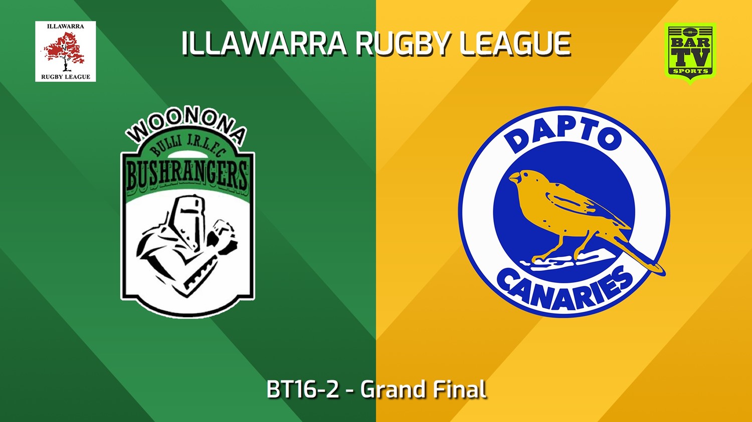 240816-video-Illawarra Rugby League Juniors Grand Final - BT16-2 - Woonona Bushrangers v Dapto Canaries JRL Slate Image