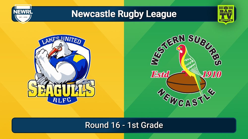 250819-video-Newcastle RL Round 16 - 1st Grade - Lakes United Seagulls v Western Suburbs Rosellas Slate Image