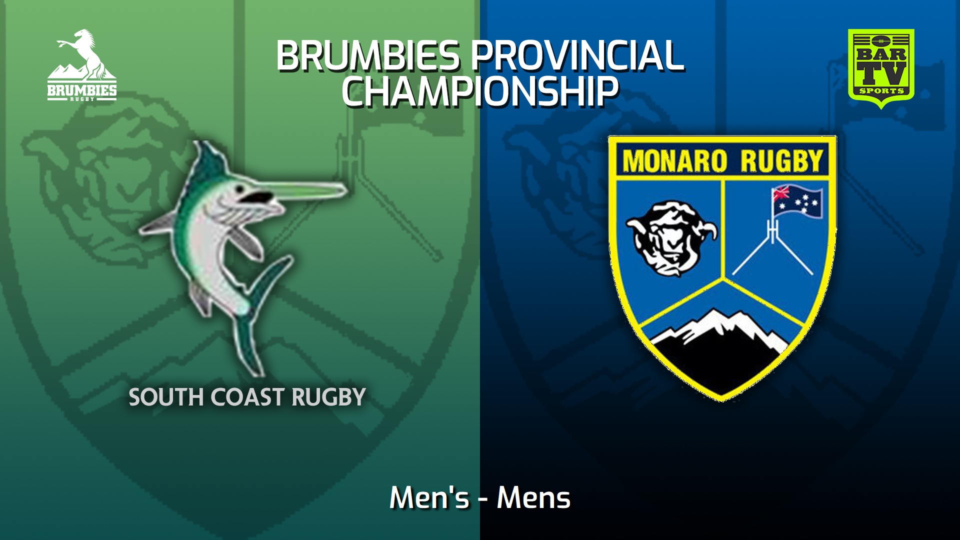 230610-Brumbies Prov Champs Mens - Men's - South Coast  v Monaro Slate Image