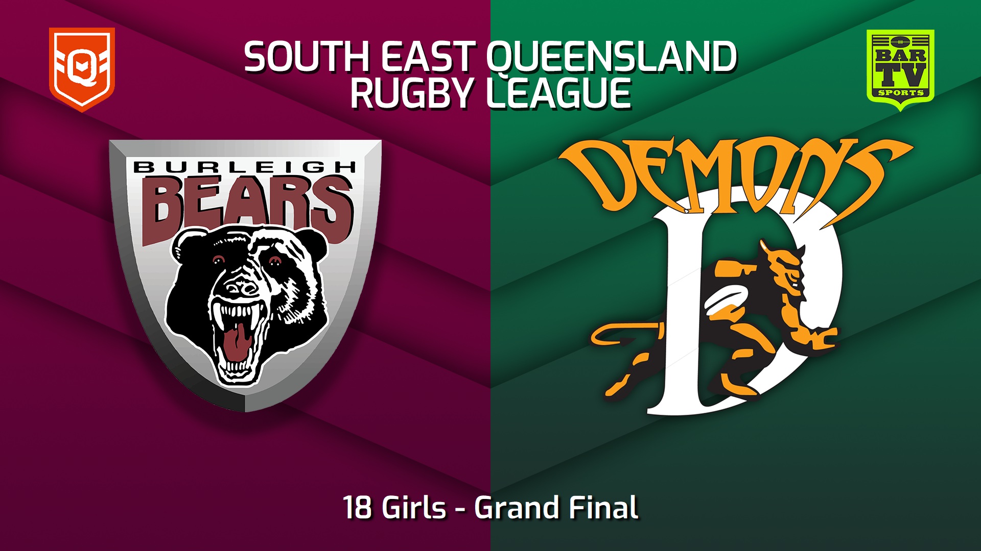 220813-QRL South East Region Juniors Grand Final - 18 Girls - Burleigh Bears Juniors v Waterford Demons Juniors Slate Image