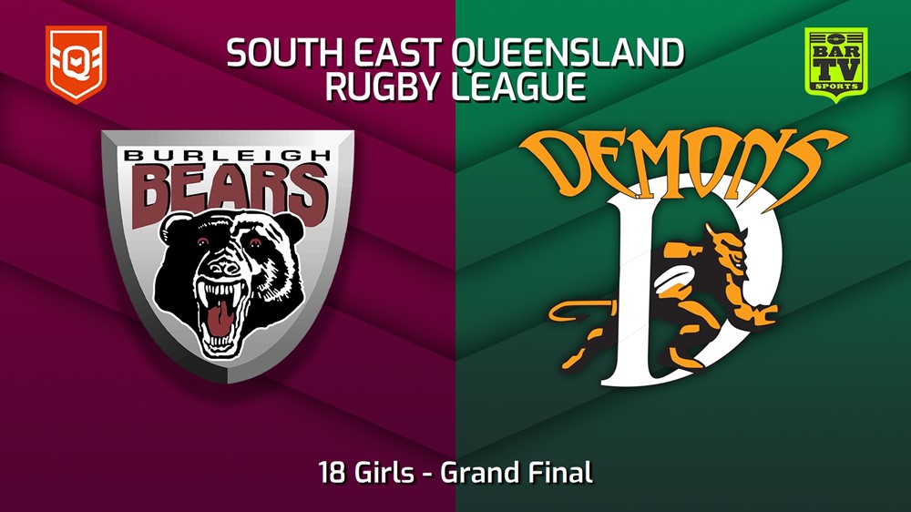 220813-QRL South East Region Juniors Grand Final - 18 Girls - Burleigh Bears Juniors v Waterford Demons Juniors Slate Image