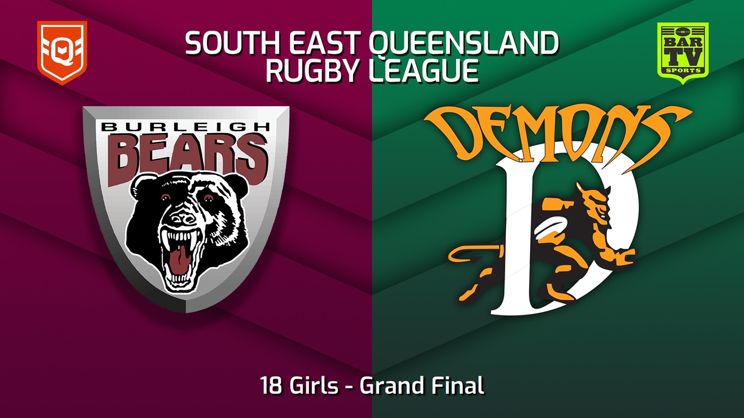 220813-QRL South East Region Juniors Grand Final - 18 Girls - Burleigh Bears Juniors v Waterford Demons Juniors Slate Image