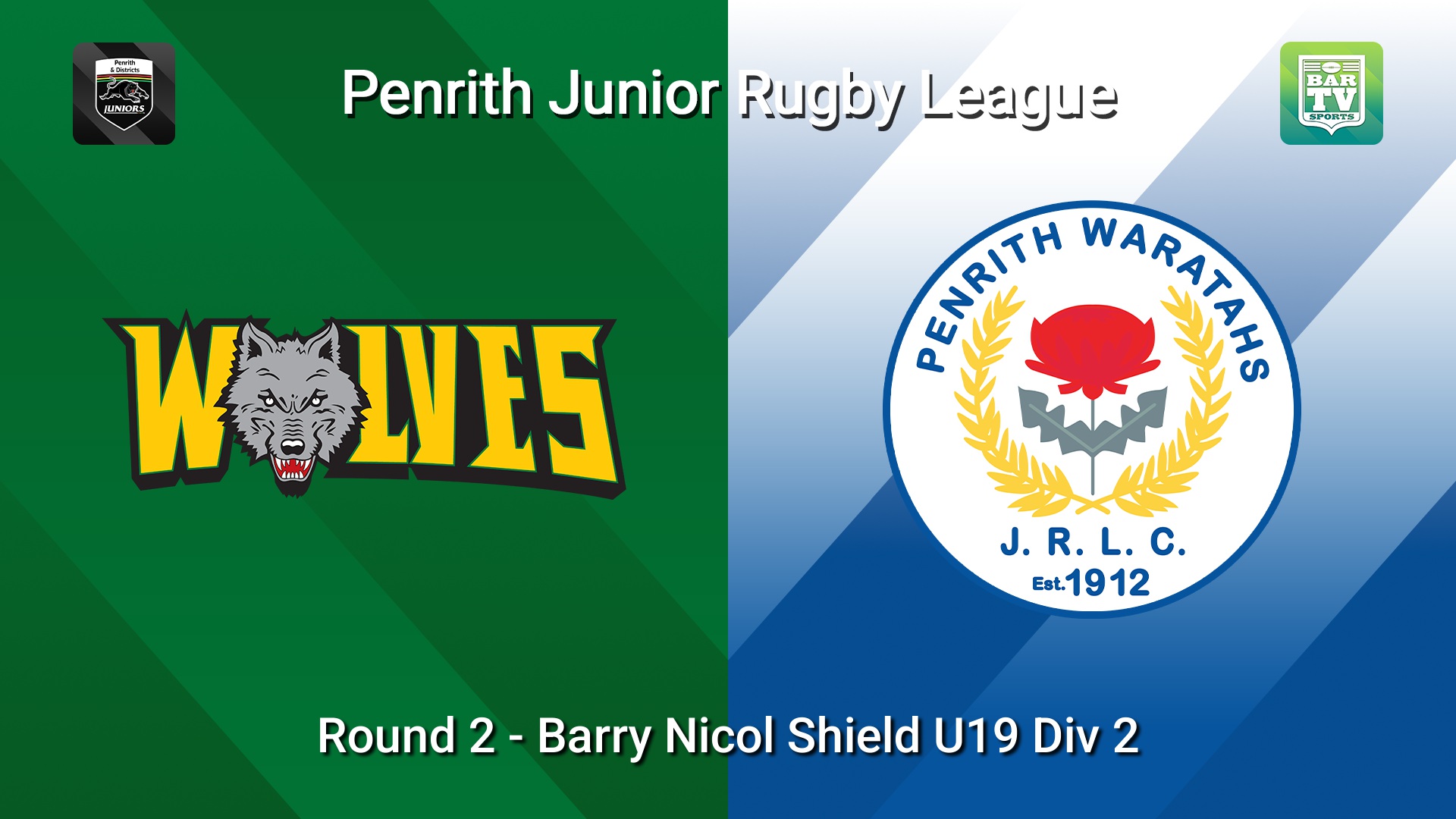 260412-video-Penrith & District Junior Rugby League Round 2 - Barry Nicol Shield U19 Div 2 - Windsor Wolves v Penrith Waratahs Slate Image