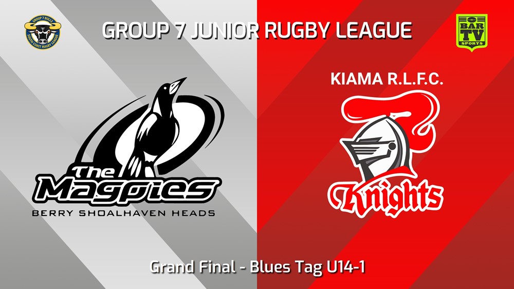 250823-video-South Coast Juniors Grand Final - Blues Tag U14-1 - Berry-Shoalhaven Heads v Kiama Knights Slate Image